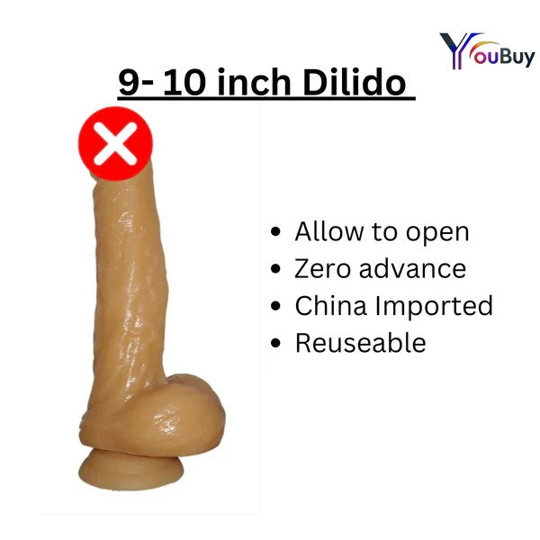 9 Inch Toy Dark Brown Dildo