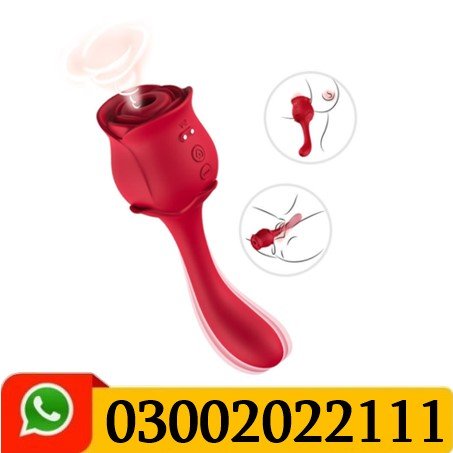 2-In-1 Rose Sucking Toy Wand Vibrator In Pakistan