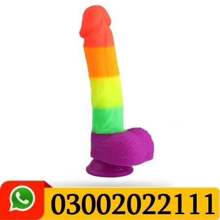 8.1 Inch Realistic Rainbow Dildo with Strong Suction Cup Base