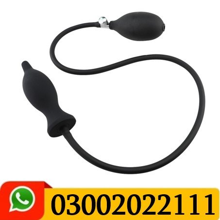 Oversized Silicone Anal Butt Plug Inflatable Dilator Large Pump Black