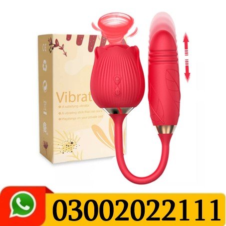 Rose Sucking Toy With Thrusting Vibrator Dildo In Pakistan