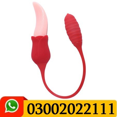 Rose Tongue Licking Vibrator With Vibrating Egg