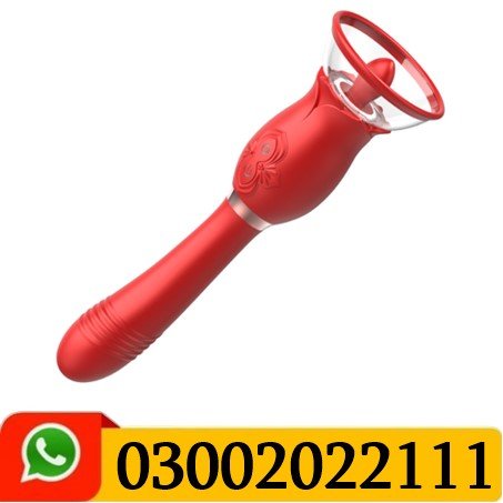 Rose Tongue Sucker Telescopic Wand Vibrator In Pakistan