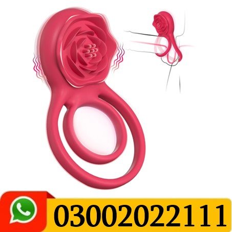 MOVGANI Rose Vibrating Cock Ring | Dual Stimulator In Pakistan