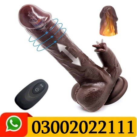 Realistic Vibrating Thrusting Dildo Vibrator Brown Chocolate Dildo Adult Sex Toy for Women 7 Thrusting & Rotation 10 Vibration & Licking Modes – 8.5? Heating Dildo with Strong Suction Cup Dildos