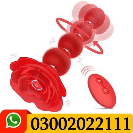 Rose Anal Bead Vibrator With Remote Control