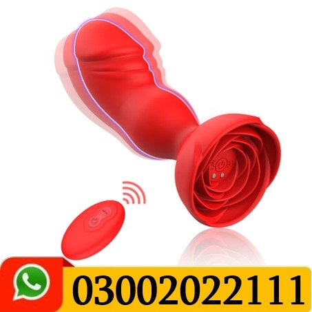 Rose Butt Plug Remote Control Anal Vibrator