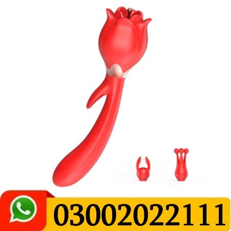 Rose Tongue Toy Dildo Swing Vibrator with 2-Head