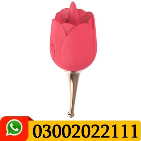 Rose Tongue Vibrator With Two Attachments