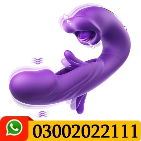 Tongue Flapping Clit Vibrator With Dildo