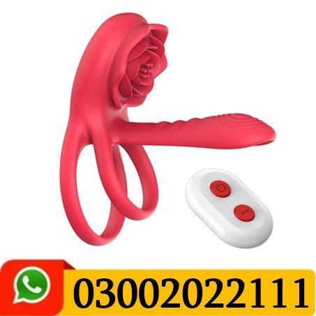 Vibrating Cock Ring With Rose Clit Stimulator In Pakistan
